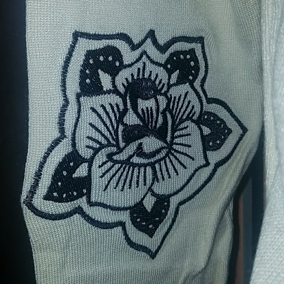 Banjo & Cake PATCHWORK SKULL Tattoo Flash Cardigan - Picture 5 of 8